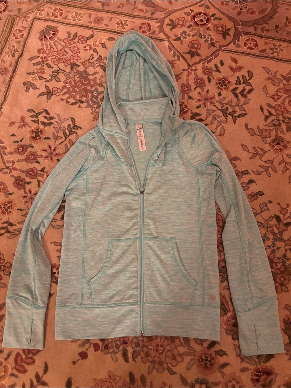 90 Degrees by Reflex Girls M/10 Zip Hoodie Jacket - Athletic Layer